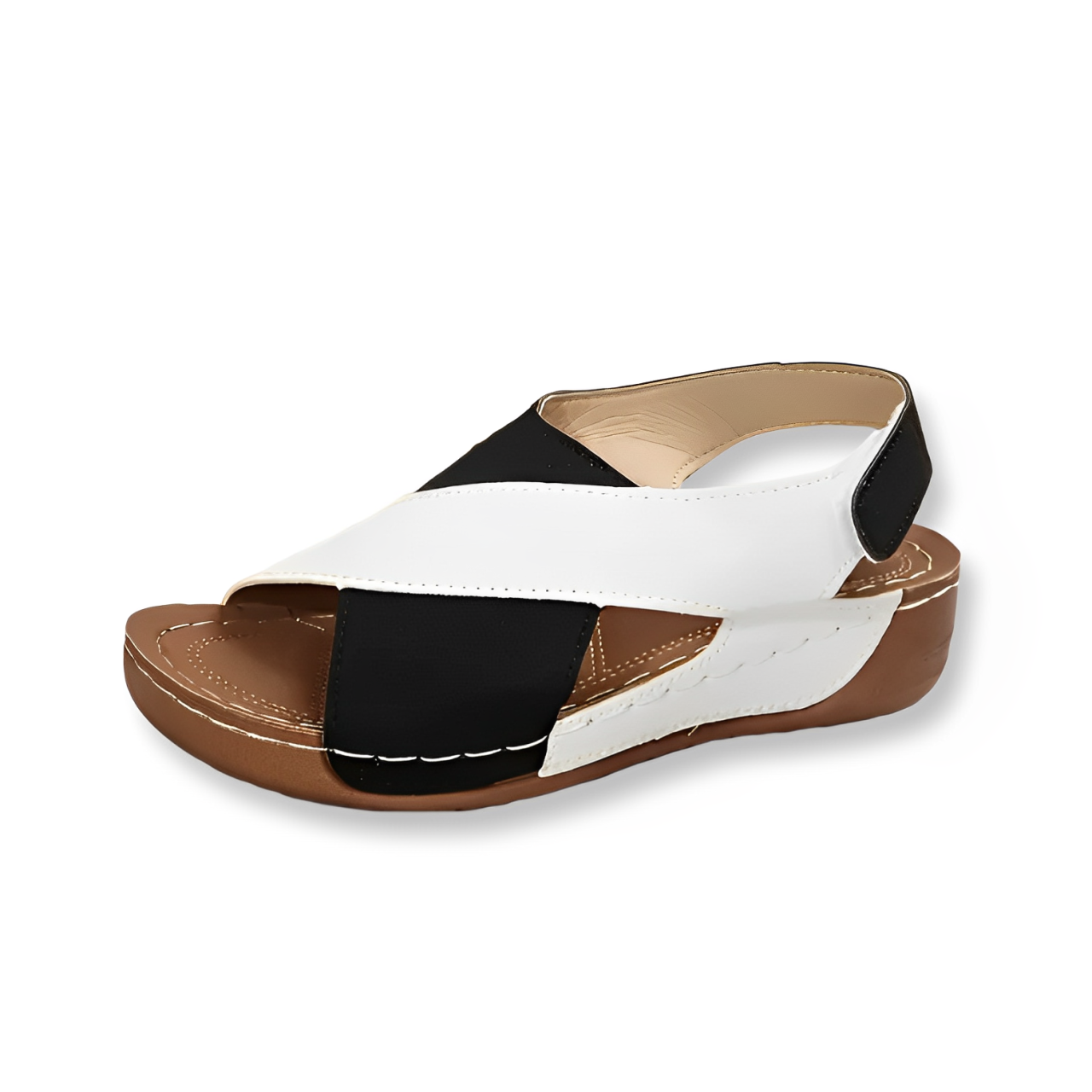 Sandália Ortopédica Feminina em Couro - Bella Delux