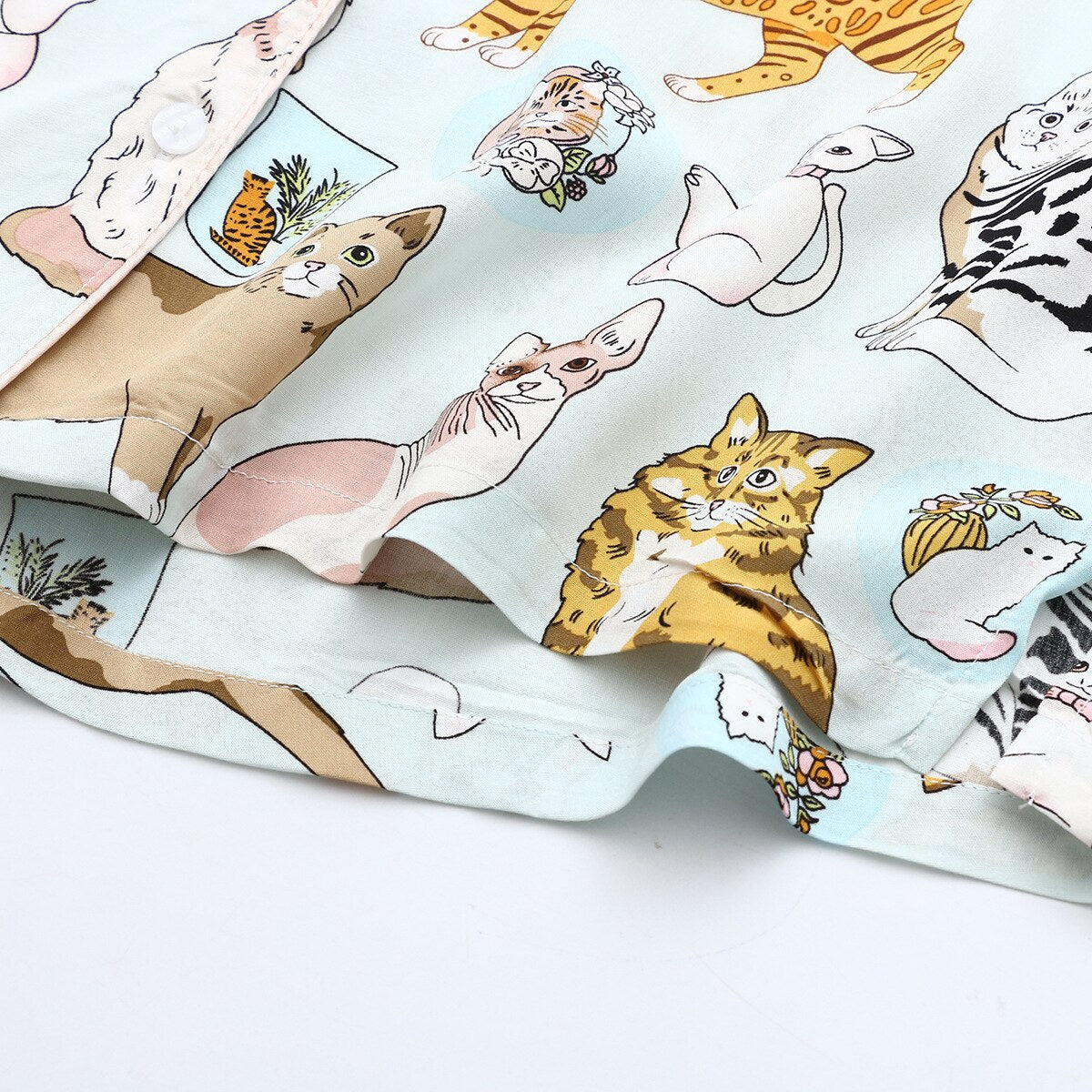 Pijama Longo Feminino Americano – Funny Cats