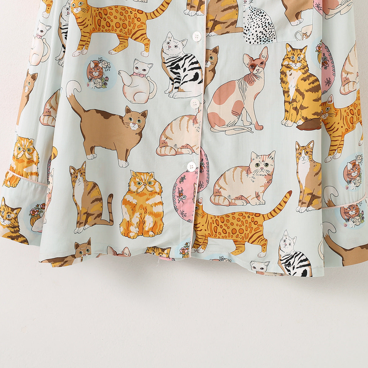 Pijama Longo Feminino Americano – Funny Cats