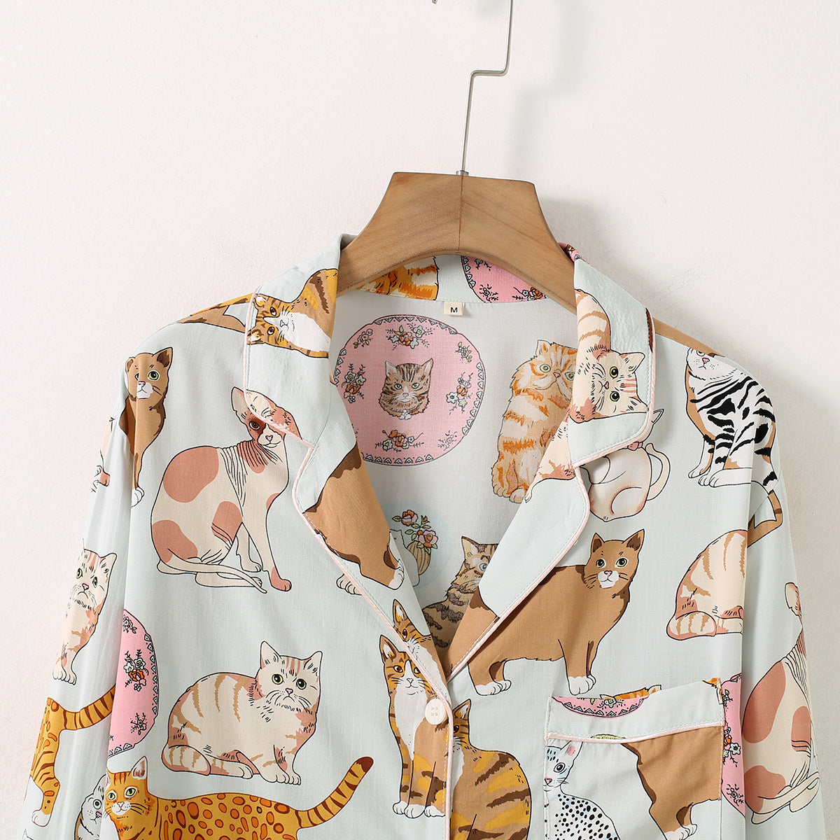 Pijama Longo Feminino Americano – Funny Cats