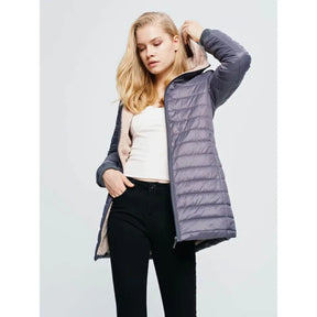 Jaqueta Feminina Puffer Forrada com Capuz