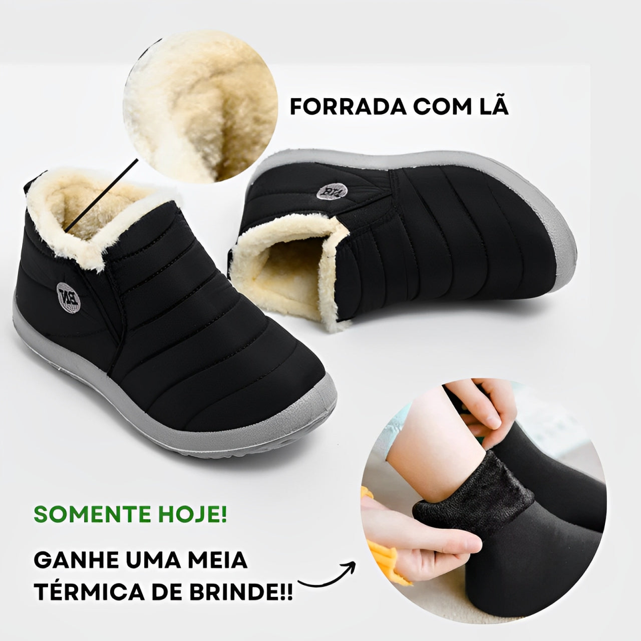 Bota de Inverno Ortopédica a Prova D'água - Anne Confort