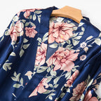 Conjunto Pijama 5 Peças em Cetim - Encanto Floral